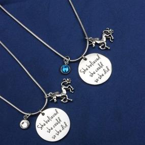 img 2 attached to Daughter Granddaughter Personalized Birthday Inspirational Girls' Jewelry
