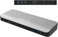 💻 sabrent thunderbolt 3 docking station - 60w power delivery charging, windows/macos compatible - dual-4k display (ds-th3c) logo