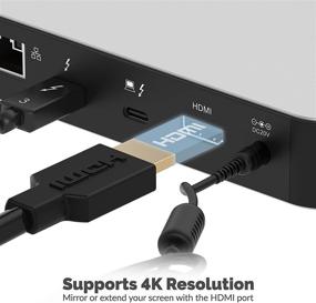 img 1 attached to 💻 Thunderbolt 3 док-станция Sabrent – зарядка мощностью 60 Вт, совместимость с Windows/MacOS – двойной 4K-дисплей (DS-TH3C)