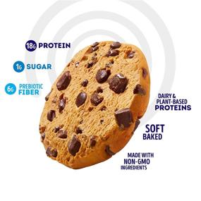 img 2 attached to 🍪 Lenny & Larry's The BOSS Cookie: Chocolate Chunk, 2 oz, 18g Dairy & Plant Protein, 1g Sugar, 6g Fiber, 1g Net Carbs - 12 Count