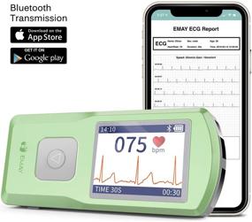 img 3 attached to 💓 EMAY Wireless EKG Monitor: Track ECG & Heart Rate On-the-Go, for iOS & Android