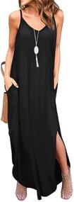 img 4 attached to GRECERELLE Womens Summer Dresses Black S