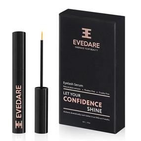 img 4 attached to 💁 EVEDARE Enhanced Eyelash Growth Serum - Advanced Formula with Peptides, Botanical Vitamins for Longer, Thicker, Fuller Lashes - Natural Extracts Improve Strength & Reduce Brittleness (3ML)