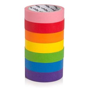 img 2 attached to Vibrant Colored Masking Tape Pack - 15 Yards per Roll