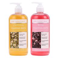 🛁 bubble bath, spa luxetique foaming bath for women with pure epsom salt, rose and chamomile scent, christmas gifts, moisturizing and relaxing spa gifts, long lasting bubbles, 33.2 oz (2 pack) logo