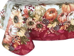 img 2 attached to 🍽️ Enhance Your Dining Experience with Newbridge Bountiful Harvest Country Tablecloth