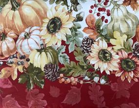 img 1 attached to 🍽️ Enhance Your Dining Experience with Newbridge Bountiful Harvest Country Tablecloth