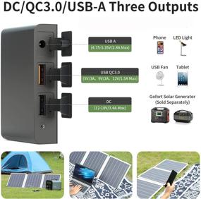 img 1 attached to 🌞 GOFORT 60W 18V Portable Solar Panel: Foldable Charger with USB, 18V DC & QC 3.0 Output - Ideal for Outdoor RV Van Camping, Solar Generators, Phones, Laptops & Tablets