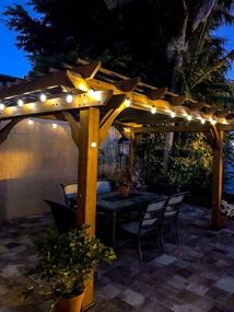 img 2 attached to 🌟 Brightech Ambience Pro Vintage Edison String Lights - Waterproof & Solar Powered, 27 Ft Outdoor Patio Lighting with Commercial Grade, Shatterproof Bulbs - Soft White Bistro Ambience - 1W LED