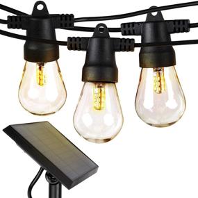 img 4 attached to 🌟 Brightech Ambience Pro Vintage Edison String Lights - Waterproof & Solar Powered, 27 Ft Outdoor Patio Lighting with Commercial Grade, Shatterproof Bulbs - Soft White Bistro Ambience - 1W LED