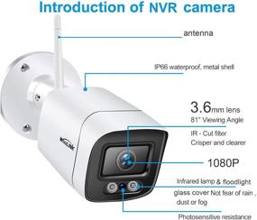 img 3 attached to 📷 Беспроводная система видеонаблюдения на 2 ТБ, WooLink 1080p 4 шт. камеры для домашней безопасности - удаленный доступ, обнаружение движения, ночное видение, водонепроницаемые