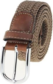 img 3 attached to 👔 NYFASHION101 Braided Stretch Belts: Stylish Elastic Accessories for Men's Wardrobe