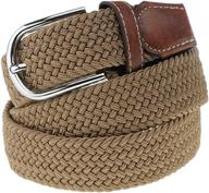 👔 nyfashion101 braided stretch belts: stylish elastic accessories for men's wardrobe logo