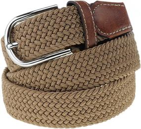 img 4 attached to 👔 NYFASHION101 Braided Stretch Belts: Stylish Elastic Accessories for Men's Wardrobe