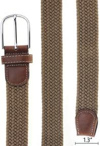 img 2 attached to 👔 NYFASHION101 Braided Stretch Belts: Stylish Elastic Accessories for Men's Wardrobe