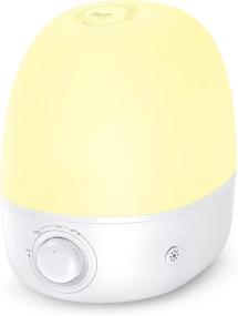 img 4 attached to 🌿 Kids Bedroom Humidifiers - Baby & Nursery Humidifier, 2.5L 26dB Quiet Ultrasonic Cool Mist, Essential Oils Compatible, Easy to Clean, Night Light, BPA-Free, Plant-Friendly, Auto Shut-Off, up to 30H
