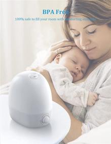 img 2 attached to 🌿 Kids Bedroom Humidifiers - Baby & Nursery Humidifier, 2.5L 26dB Quiet Ultrasonic Cool Mist, Essential Oils Compatible, Easy to Clean, Night Light, BPA-Free, Plant-Friendly, Auto Shut-Off, up to 30H