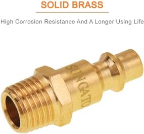 img 3 attached to 🔌 SUNGATOR Air Coupler and Plug Set, Quick Connect Air Fittings, 1/4 Inch NPT Brass Industrial Air Hose Connector (8-Piece)