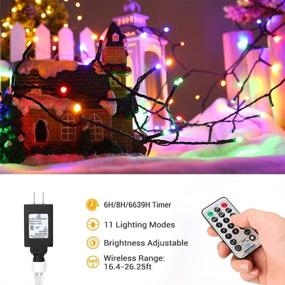 img 1 attached to 🌟 Enhance Your Holiday Ambience with 82ft PhilzOps Color Changing Christmas Lights! 200 LED Cool White & Multicolor Lights in 11 Modes - Dimmable, Connectable and Remote Controlled for Indoor and Outdoor Home Decor, Patio Parties