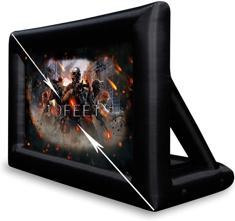 inflatable projector supported tv inflation tie downs 로고