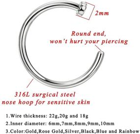 img 1 attached to FANSING Surgical Nostril Piercing Stainless Women's Jewelry
