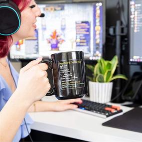 img 1 attached to ☕ Legendary Coffee Mug - Level 110 MMO Mug - 15oz Large Ceramic Black Coffee Mug - Ideal for Gamers, Gaming Cup