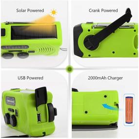 img 1 attached to 📻 Maxuni Emergency Weather Radio: Solar Hand Crank Portable NOAA Radio with Flashlight, USB Charger, and SOS Alarm