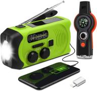 📻 maxuni emergency weather radio: solar hand crank portable noaa radio with flashlight, usb charger, and sos alarm logo