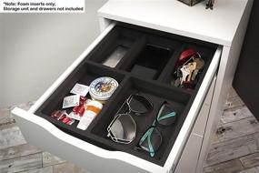 img 1 attached to 🗄️ Polar Whale 5 pc Drawer Organizer Set - Waterproof Tray for IKEA Alex - Extra Deep Pockets - Spacious Compartments - Perfect for Office, Home, Dorm - 11.5x14.5 Inches - Inserts only