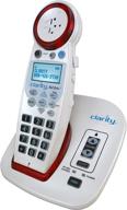 📞 clarity 59234.001 dect 6.0 extra-loud big-button speakerphone with talking caller id - white - 3.6x4.5x5.3 inches logo