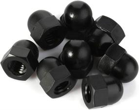 img 2 attached to ✳️ 25-Pack M8-1.25 Black Nylon Hex Cap Nuts: Inner Threaded Protection Cover