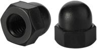 ✳️ 25-pack m8-1.25 black nylon hex cap nuts: inner threaded protection cover logo