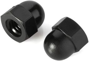 img 3 attached to ✳️ 25-Pack M8-1.25 Black Nylon Hex Cap Nuts: Inner Threaded Protection Cover