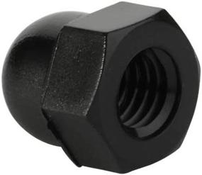 img 1 attached to ✳️ 25-Pack M8-1.25 Black Nylon Hex Cap Nuts: Inner Threaded Protection Cover