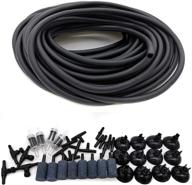 🐠 jih aquarium standard 3/16" black flexible airline tubing -premium quality with black plastic connectors for fish tank, terrariums, and hydroponics логотип