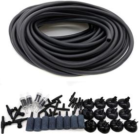 img 4 attached to 🐠 JIH Aquarium Standard 3/16" Black Flexible Airline Tubing -Premium Quality with Black Plastic Connectors for Fish Tank, Terrariums, and Hydroponics