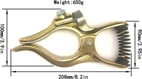 img 2 attached to KINGQ T-style Welding Ground Clamp: 300-Amp Brass for Efficient Welding