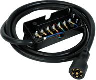 🔌 high-quality 7-way plug inline trailer cord weatherproof with 7 gang junction box - 8 feet logo