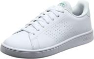 🎾 adidas advantage tennis shoes: classic white with a pop of green logo