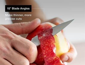 img 2 attached to 🔪 Misen 3 Inch Paring Knife - Small Kitchen Knife for Precise Cutting of Fruit, Vegetables, and More - Ultra Sharp High Carbon Steel Blade, Blue