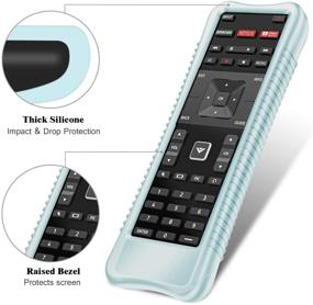 img 2 attached to 📺 Fintie Remote Case for Vizio XRT500 Smart TV Remote, CaseBot - Lightweight Anti-Slip Shockproof Silicone Cover, Blue Glow in The Dark - Compatible with Vizio XRT500 LCD LED TV Remote Controller