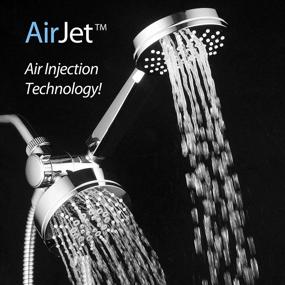 img 1 attached to AirJet-500 3-in-1 High Pressure Luxury Shower Combo - 34 Settings, Enhanced Power with Less Water! Long 6ft Stainless Steel Hose, All-Chrome Finish