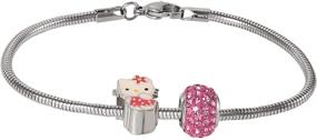 img 3 attached to Hello Kitty Bracelet Sterling Stainless