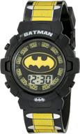 🦇 dc comics boys' quartz watch with rubber strap, multi-color, size 18 (model: bat4177) - enhanced for better seo logo