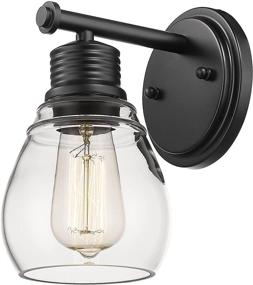 img 4 attached to YEEHOME Bathroom Light Fixtures: Stylish Industrial Black Wall Sconce Lighting for Modern Bath and Living Spaces