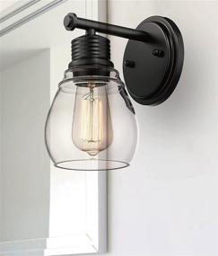 img 2 attached to YEEHOME Bathroom Light Fixtures: Stylish Industrial Black Wall Sconce Lighting for Modern Bath and Living Spaces