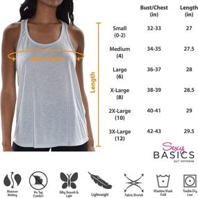 img 2 attached to Flowy Burnout Racer Back Tank Tops: 👚 Women's 5 Pack for Active Workouts & Everyday Wear