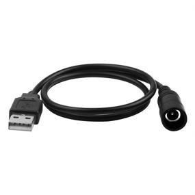 img 2 attached to 💡 Electop USB 2.0 Male to DC 5.5x2.1mm Female Power Extension Adapter Cable: Extend DC Power with USB Convenience