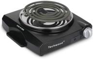 🔥 convenient techwood 1100w portable electric coil hot plate: upgraded stainless steel design for easy countertop cooking and cleaning логотип