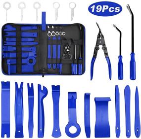 img 4 attached to Aodigesa 19 Pcs Trim Removal Tool Set for Car Panel/Dash/Door/Audio/Radio/Stereo - Blue, with Storage Bag